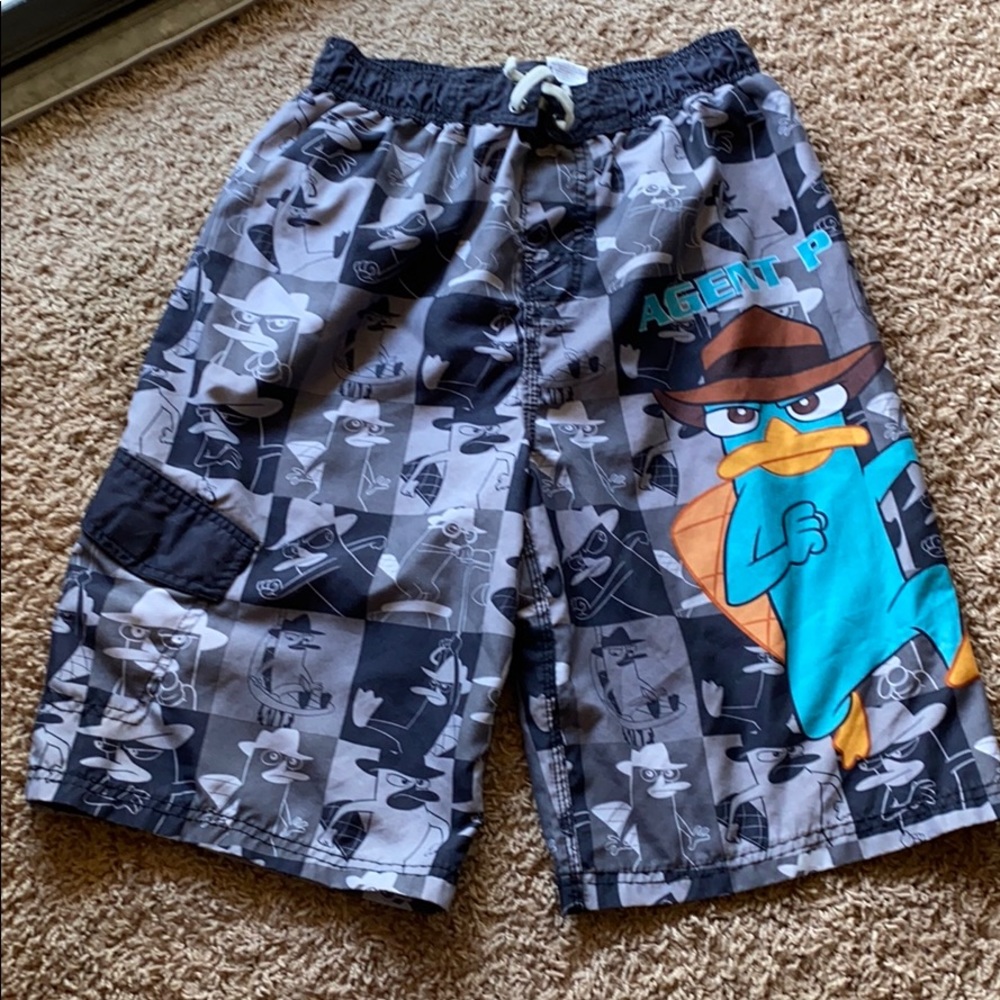 Disney Perry the platypus swim trunks